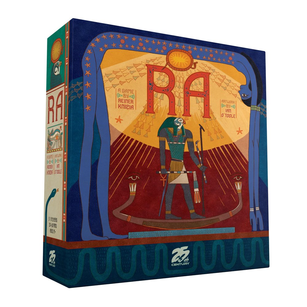 RA Deluxe Edition by 25th Century Games | Ancient Egypt Auction with Set Collection and Sun Token Bidding | Classic Strategy Remastered | 2-5 Players Ages 12+ | 45-60 Minutes