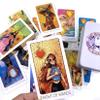 Jayiaine 78 Tarot Cards with Instruction, Waterproof, Anti-Wrinkle, Waite Tarot Cards, Deck with Exquisite Iron Box for Birthday Holiday Family Party Play Card Game,B view 3