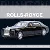 Alloy Collectible Rolls-Royce Phantom Model Toy Car, 1/32 Scale Diecast Car Model Pull Back Vehicles Phantom Toy with Sound & Light, Car Logo Can be Folded view 2