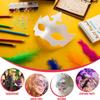ZHBDMGK White Masquerade Masks, 16Pcs Unpainted Blank DIY Masks in 8 Styles for Mardi Gras Easter Halloween Cosplay Party Supplies view 3