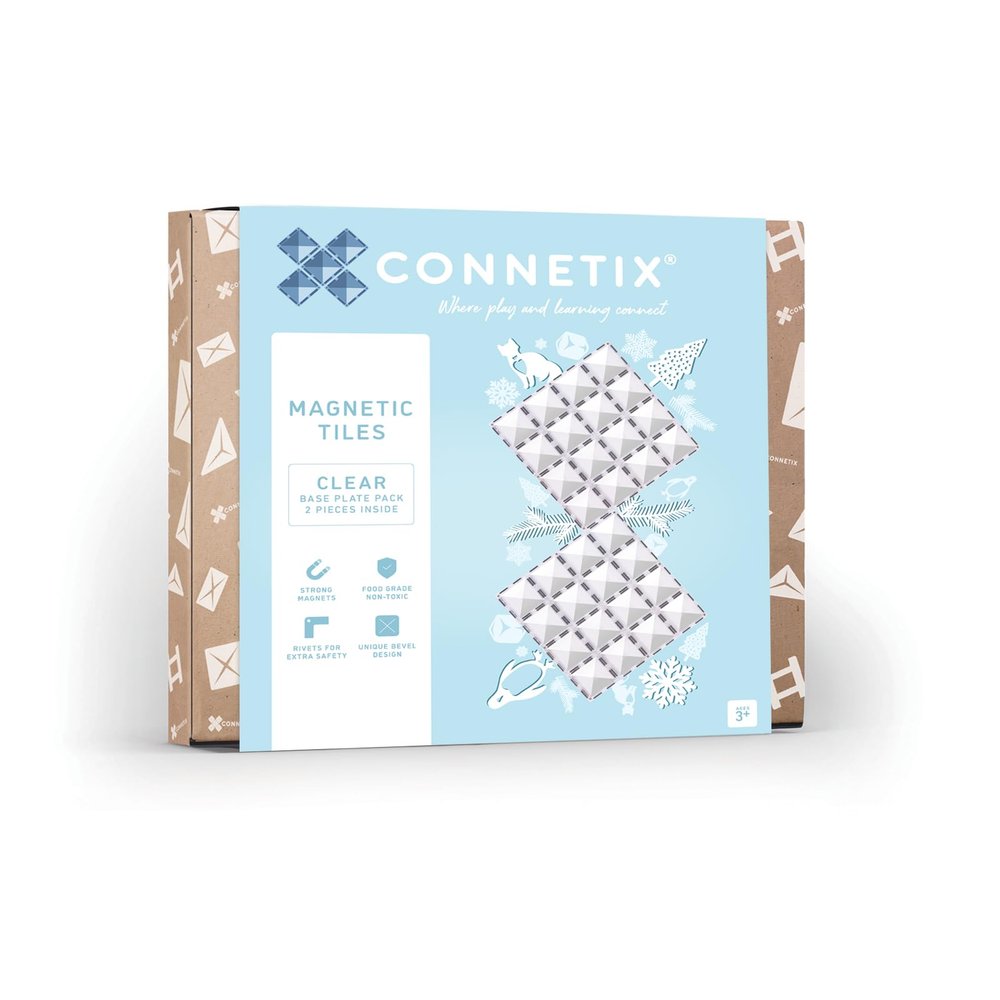 CONNETIX Clear Base Plate Pack, 2 Pieces