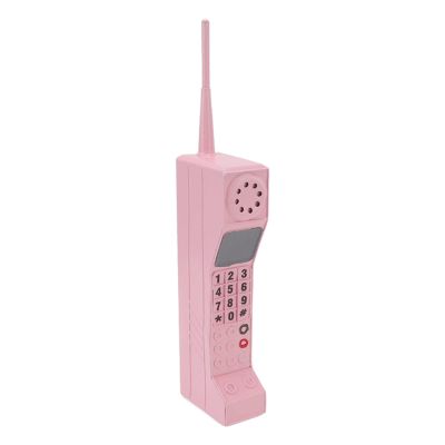 Pilipane Retro Brick Cell Phone Ornament, 80s 90s Vintage Brick Mobile Phone Model Halloween Party Decorations Old Fashioned Cell Phone Model Photography Props Home Living Room (Pink)