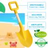 Amarlozn Beach Sand Shovels Toy for Kids, Jumbo Gardening Tool Kit, 16" Sturdy Long Handheld Wooden ABS Plastic Spade Scoop for Sand Snow Digging Planting, Summer Winter Backyard Fun (Purple, Yellow) view 3