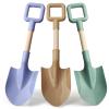 16" Beach Sand Shovels Toys for Kids, Jumbo Gardening Tool Kits, Sturdy Long Wooden Spade for Sand Snow Digging, ABS Plastic Scoops Gift for Summer Winter Camping Backyard Planting ( Avocado 3PCS ) view 1