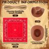 Leitee 20 Sets Mini Cowboy Hats for Crafts Plastic Tiny Cowgirl Hat with Bandannas for Western Cowboy Party Decoration(Red, Brown) view 2