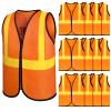 Bokon 12 Pcs Kids Construction Vests, Construction Party Supplies Toddler Worker Costume, Ages for 3-8(Orange) view 1