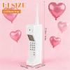 Pilipane Retro Brick Cell Phone Ornament with Iron Simulation  Vintage Cellular Phone Model for 80s 90s Themed Party Decorations, Home Living Room Decor & Photographic Props (White) view 2