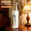 Pilipane Retro Brick Cell Phone Ornament with Iron Simulation  Vintage Cellular Phone Model for 80s 90s Themed Party Decorations, Home Living Room Decor & Photographic Props (White) view 4