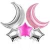 KatchOn, Moon and Star Balloons Baby Shower - Pack of 5 | Moon Balloon, Star Balloons for Baby Shower Decorations | Gender Reveal Party Decorations view 1