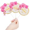 12 Pieces Happy Mother's Day Cake Toppers Flower Cupcake Topper for Mother's Day Birthday Cake Decoration Party Supplies (Style 3) view 3