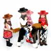 SGBETTER 4 Pack Kids Cowboy Hat with 4 Pieces Bandana Set Felt Cowboy Hat for Boys Grils Western Theme Birthday Party Costume Dress up (Multicolor) view 3