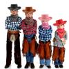 SGBETTER 4 Pack Kids Cowboy Hat with 4 Pieces Bandana Set Felt Cowboy Hat for Boys Grils Western Theme Birthday Party Costume Dress up (Multicolor) view 4