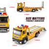 BDTCTK Friction Powered Flatbed Truck Toy with Lights and Sounds, Push and Go Construction Toy Tow Truck Great Gift for Toddlers, Boys and Girls view 2