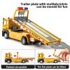 BDTCTK Friction Powered Flatbed Truck Toy with Lights and Sounds, Push and Go Construction Toy Tow Truck Great Gift for Toddlers, Boys and Girls view 3