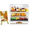 86 Pieces Miniature Bakery Case Cake Stand Display Cabinet with Food Set Mini Plastic Counter Dessert Donuts for 1:12 Doll House Store Scene Decoration Gift Dollhouse Bread Shop Model Playhouse view 1