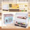 86 Pieces Miniature Bakery Case Cake Stand Display Cabinet with Food Set Mini Plastic Counter Dessert Donuts for 1:12 Doll House Store Scene Decoration Gift Dollhouse Bread Shop Model Playhouse view 2