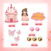 19 PCS Princess Cake Topper Castle Cake Decoration with Butterflies and Balls for Princess Birthday Supplies (Pink) view 2