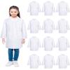 Seajan 12 Pcs Unisex Kids Lab Coat Bulk Soft Kids Scrubs White Doctor Coat Scientist Halloween Costume for Boys and Girls (M Size) view 1