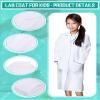 Seajan 12 Pcs Unisex Kids Lab Coat Bulk Soft Kids Scrubs White Doctor Coat Scientist Halloween Costume for Boys and Girls (M Size) view 3