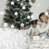 STARBOLO Ball Pit Balls - 2.75inches - Crush Proof Plastic Children's Toy Balls Macaron Ocean Balls Play Ball for Birthday Party Games Pool (White/Transparent), 50pcs. view 2