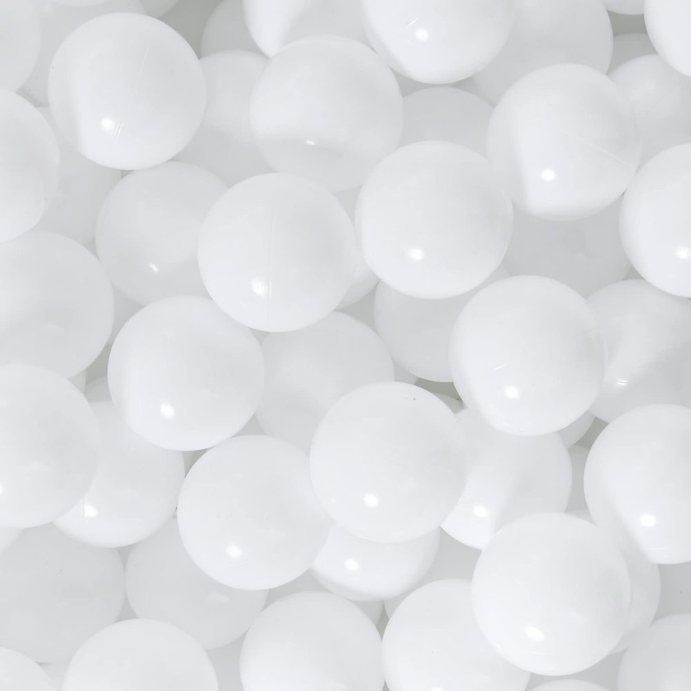 STARBOLO Ball Pit Balls - 2.75inches Crush Proof Plastic Children's Toy Balls Macaron Ocean Balls for Birthday Party Games Pool (White).