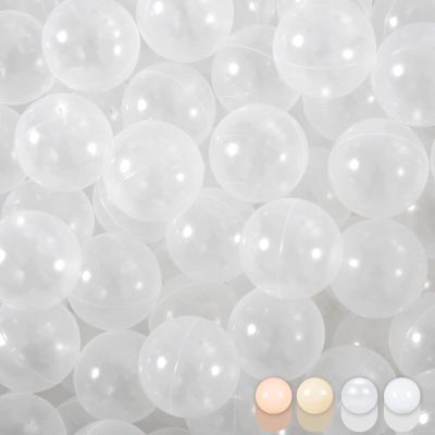 STARBOLO Ball Pit Balls - 2.75inches - Crush Proof Plastic Children's Toy Balls Macaron Ocean Ball for Birthday Party Games Pool (Transparent, 50 Pcs).