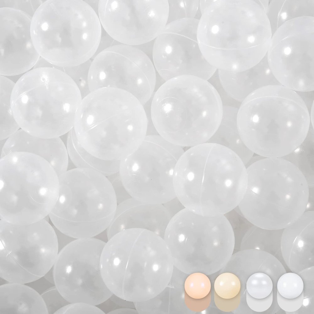 STARBOLO Ball Pit Balls - 2.75inches - Crush Proof Plastic Children's Toy Balls Macaron Ocean Ball for Birthday Party Games Pool (Transparent, 50 Pcs).