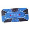 pistro Rubber Poker Table Pad, Durable Anti-Slip Poker Tabletop Layouts Mat 180x90cm Tablecloth with Storage Bags, Card Game Accs - Blue