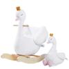 labebe Kids Rocking Horse White Swan with Little Plush Doll Toys, Stuffed Animal Wooden Rocker for Children 6 Months Boys and Girls/Nursery Christmas, Birthday Gift (Rocking Swan with Doll) view 1