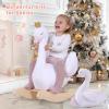 labebe Kids Rocking Horse White Swan with Little Plush Doll Toys, Stuffed Animal Wooden Rocker for Children 6 Months Boys and Girls/Nursery Christmas, Birthday Gift (Rocking Swan with Doll) view 2