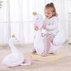 labebe Kids Rocking Horse White Swan with Little Plush Doll Toys, Stuffed Animal Wooden Rocker for Children 6 Months Boys and Girls/Nursery Christmas, Birthday Gift (Rocking Swan with Doll) view 3