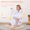 labebe Kids Rocking Horse White Swan with Little Plush Doll Toys, Stuffed Animal Wooden Rocker for Children 6 Months Boys and Girls/Nursery Christmas, Birthday Gift (Rocking Swan with Doll) view 4