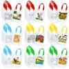 Kacctyen 45 Pcs Farm Animals Color Your Own Goodie Bags Craft Bulk Reusable Coloring Art Party Favor Paint Graffiti Bags for Farm Theme Barnyard Birthday, 9 Styles view 1
