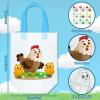 Kacctyen 45 Pcs Farm Animals Color Your Own Goodie Bags Craft Bulk Reusable Coloring Art Party Favor Paint Graffiti Bags for Farm Theme Barnyard Birthday, 9 Styles view 2