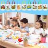 Kacctyen 45 Pcs Farm Animals Color Your Own Goodie Bags Craft Bulk Reusable Coloring Art Party Favor Paint Graffiti Bags for Farm Theme Barnyard Birthday, 9 Styles view 4