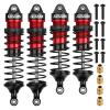 4PCS 1/10 RC Car Shocks Front & Rear Shock Absorber Damper Assembled Set Compatible with 1:10 Scale Traxxas Slash/Rustler/Stampede/Hoss VXL 4x4 2WD Replacement Parts#5862 (Black Red) view 1