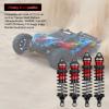 4PCS 1/10 RC Car Shocks Front & Rear Shock Absorber Damper Assembled Set Compatible with 1:10 Scale Traxxas Slash/Rustler/Stampede/Hoss VXL 4x4 2WD Replacement Parts#5862 (Black Red) view 2