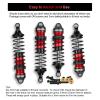 4PCS 1/10 RC Car Shocks Front & Rear Shock Absorber Damper Assembled Set Compatible with 1:10 Scale Traxxas Slash/Rustler/Stampede/Hoss VXL 4x4 2WD Replacement Parts#5862 (Black Red) view 4