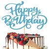 Crseniny Happy Birthday Cake Topper,Blue Glitter Birthday Sign Cake DecorationsAnniversary Party/Bday Party Decoration Supplies view 1