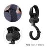 4 Pcs Stroller Hooks Rotatable Pushchair Hooks Multifunction Stroller Organizer Hooks for Shopping Bag Tote Bag Mommy Bag view 3