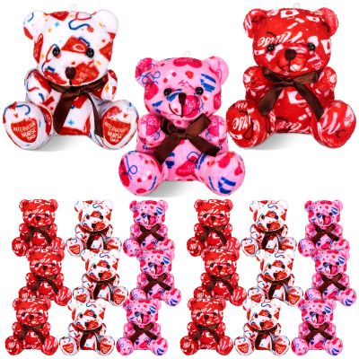 18 Pcs Nurse Week Appreciation Gifts Stuffed Bears Bulk Small Nurses Day Plush Bear 4 Inch Mini Plush Stuffed Animals with Syringe Stethoscope First Aid Kit Pattern for Nurse Graduation Gifts 2025