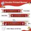 Arosche Carnival Decorations Banner 120" x 20" Double Printed Welcome To The Carnival Circus Bunting Holiday Carnival Themed Party Decorations Banner for Indoor Outdoor Garden,Lawn,Yard Decorations view 3