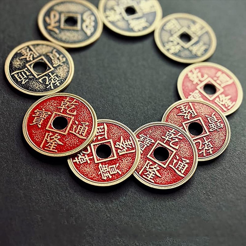 ZQION Super Chinese Coin Set Magic Tricks Morgan Size Coin Vanish Magic Magician Close up Illusions Gimmicks Mentalism Props