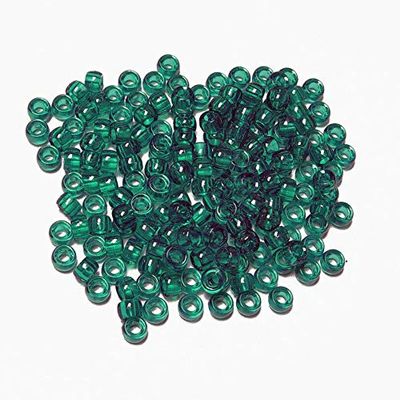 1000 Emerald Color 7mm Mini Pony Beads Made in USA Crafts Kids School Kandi