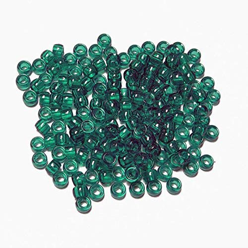 1000 Emerald Color 7mm Mini Pony Beads Made in USA Crafts Kids School Kandi