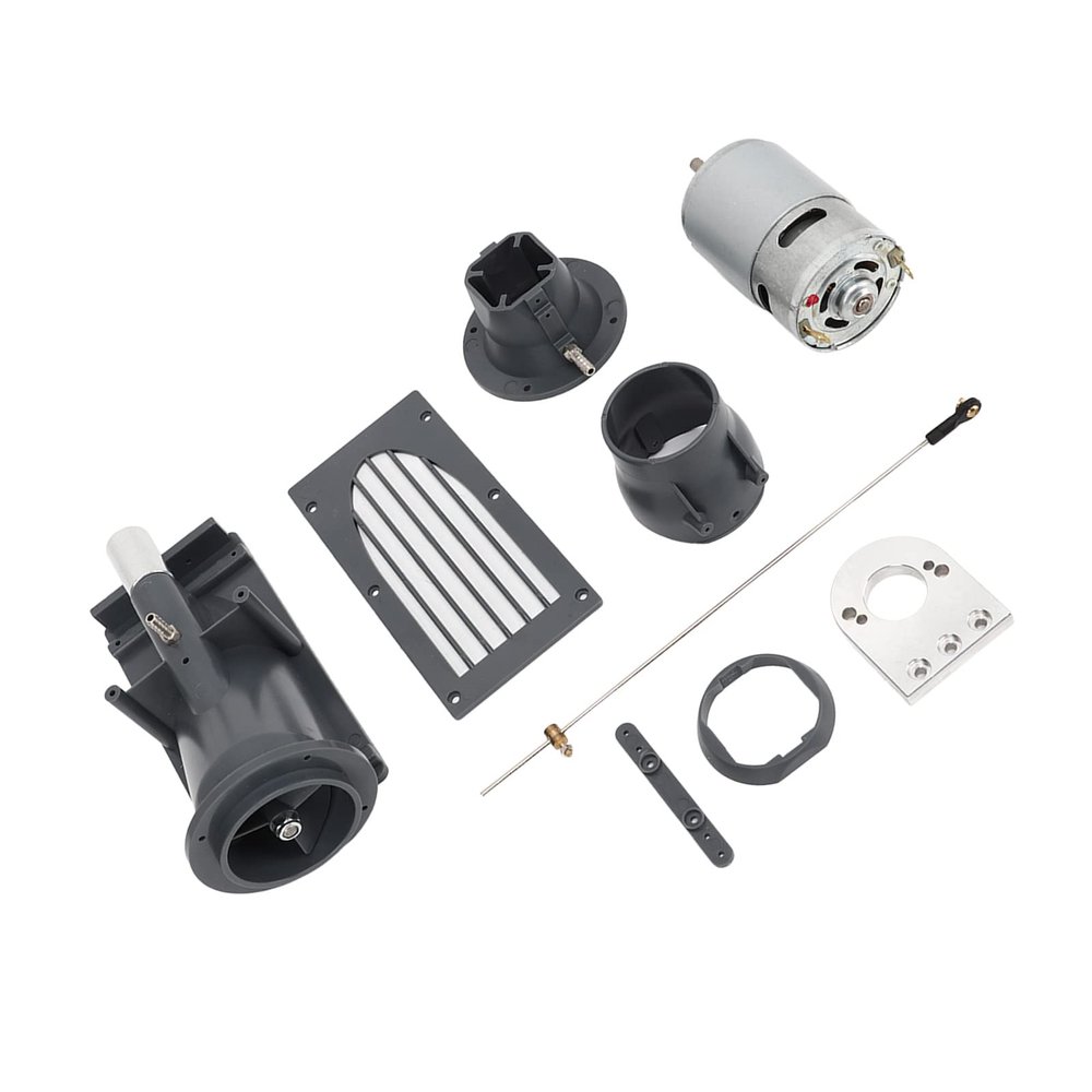 SUNGOOYUE RC Boat Thruster Jet Pump Set, 40mm Thruster Jet Pump Set with 775 Brushed Motor for RC Boat (Grey)