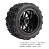 Alomejor 4PCS RC Tires, 12mm Hex Off Road Short Course Truck Tyres 1/10 for Slash Black view 3