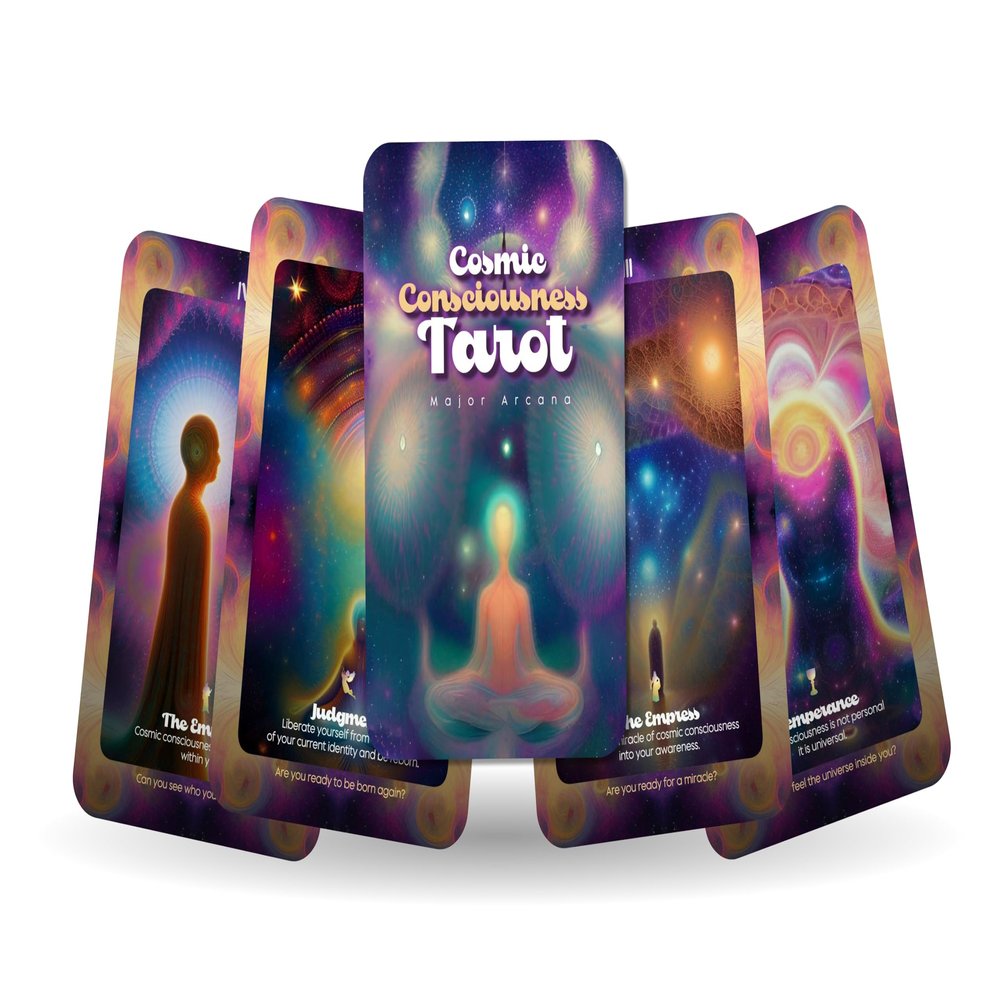 Ibiza Tarot- Cosmic Consciousness - 22 Major Arcana| Fortune Telling Tarot Cards Deck for Beginners| Authentic Tarot Experience - Set of 22 Cards