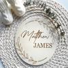 Boho Baby Name Announcement Photo Prop, Baby Hospital Sign, Round Wooden Nursery Sign, Laser Engraved Bohemian Name Sign, Baby Shower Sign (6 inches) view 2