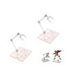 TSY TOOL 2 Pcs of HG144 Action Figure Stand, Display Holder Base, Doll Model Support Stand Compatible with 6" HG RG SD SHF Gundam 1/44 Toy Clear view 1